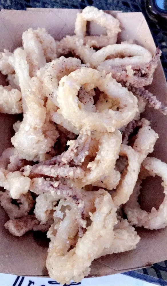 Crispy Calamari with Lemon Mustard Crema